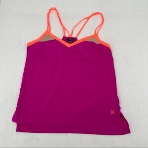 Hurley Women’s Tank Top Blouse Magenta and Neon Orange size: Medium